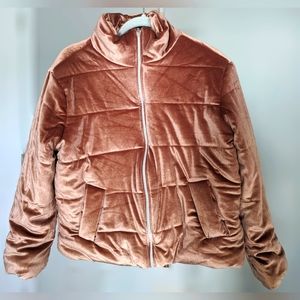 ASHLEY Collection by 26 International Velvet Brown Puffer Jacket